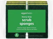 Amazon Basics Heavy Duty Sponges, 6 Count