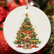 Cute Welsh Terrier Dog Reindeer Antler Light Christmas Ornament Gift Tree Decor