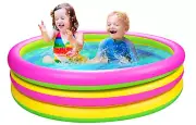 Swimming Kiddie Inflatable Pool for Kids Baby Adults and Toddler - 60'' X 15''