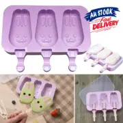 Maker Frozen Pop Popsicle Mold Lolly Mould Ice Cream Mold Tray Pan Silicone
