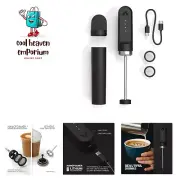 NanoFoamer Lithium Handheld Milk Foamer | USB-C Rechargeable, IP4 Waterproof,...