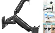 Dual Monitor Wall Mount for 13 to 32 Inch Computer Screens, Gas Spring Arm