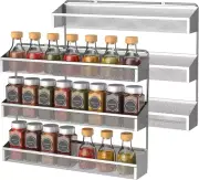 2-Pack Wall Mounted Spice Rack, 3-Tier Organizer for Kitchen Cabinet, Pantry Doo