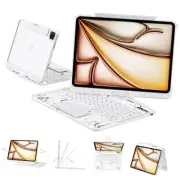 Transparent Case with Keyboard for 2024 iPad Pro 11-in.(M4) Transparent white