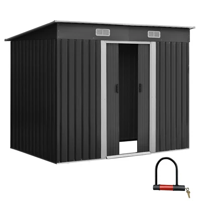 Giantz 2.38x1.31M Garden Sheds Outdoor Storage Tool Steel Workshop Shelter New