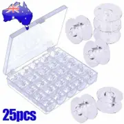 25X Empty Bobbins Sewing Machine Spools with Box for Brother Janome Singer Elna-