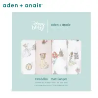 在飛比找momo購物網優惠-【aden+anais】經典多功能包巾4入(迪士尼公主)