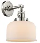 1 Light Sconce Wall Light Fixture with a High-Low-Off Switch, Polished Nickel