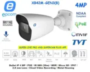 Epcom XB42M-GEN3(B) 4MP IR Water-proof Bullet IP Network POE Camera Built-In Mic