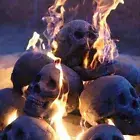 Firepit Skull Imitated Human Skull Halloween Decor Simulation Skull Head