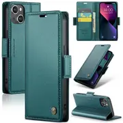 CaseMe iPhone 14+ Plus Folio Wallet Case Cover Apple Side Closure 14Plus [Teal Green]