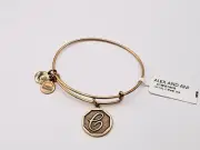 Alex and Ani Gold " Initial C Monogram " Charm Bangle Bracelet ✨️ NWT