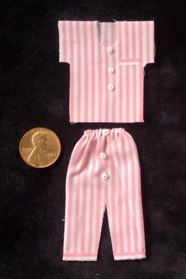 Pajamas pjs Fabric tiny pajama Handmade Embellishment sleepover scrapbook cards