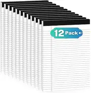 DORFAS 12 Pack Legal Pads 8.5 x 11 Basic Note Pads 8.5 x 11 - Premium Quality 21lb Paper Lined Notepad - Wide Ruled Writing Pads Perfect for Writing and Note-Taking - 30 Sheets per Pad