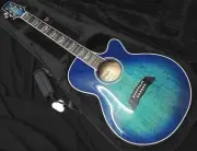 Takamine Fpt181Ac Sbb See-Through Blue Burst Acoustic Guitar Eco Arch Top/Back