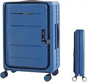 [KYUSAR] Carry On Luggages Suitcase Foldable Suitcases Adjustable Trolley Carry On Luggage Front Open Portable Suitcase Luggage Suitcases(D,20 inch)
