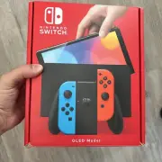 NEW Nintendo Switch OLED 64GB Neon Red Blue Joy-Con + Nintendo LABO Set