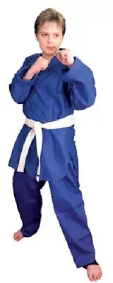 Elite Tae Kwon Do Uniform Gi V-Neck Adult & Child Sizes 000-8 - TKD Blue