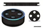 Skin Decal Wrap for the Amazon Echo Dot 2nd Gen Alexa Graphics Stickers DARKWOOD