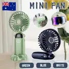 AU Mini Hand-held Fan Portable Folding Desk Fan Cooler Cooling USB Rechargeable