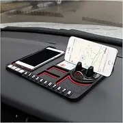 Car Dashboard Sticky Pad Bracket Phone GPS Decoration Car Mat Car Anti-Skid Pad Gift Bracket (Color : Red)