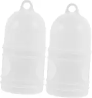 BESPORTBLE 2pcs Portable Quail Waterer Bird Waterer Plastic Bird Feeder Pigeon Supply for