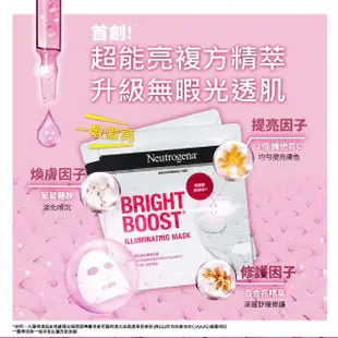 【Neutrogena 露得清】超能亮修護安瓶面膜(5片組)