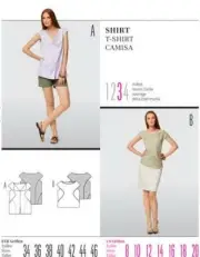 Burda Sewing Pattern 7518 Misses T-Shirt Size 8-20 Euro 34-46
