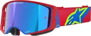 Alpinestars Supertech Corp Absolute Vision Mirror Motocross Goggles, red-blue for Men One Size Red Blue