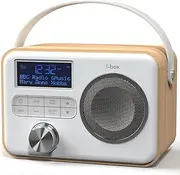 DAB Radio Portable, Bluetooth Speaker, DAB Plus/DAB Radio, FM Radio, Mains Powered or Battery Powered, Portable Bluetooth Speaker, USB Charging for 10 Hours Playback