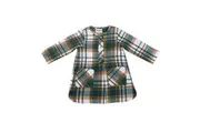 Shift Pocket Button Down Dress - Pear Plaid