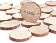120Pcs Natural Wood Slices 5-6 CM Round Log Discs Wooden Circles Rustic Craft