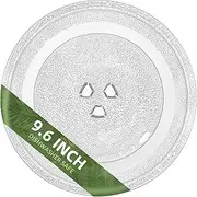 9.6" Small Microwave Glass Turntable Compatible with Panasonic F06016D00XN A06015G10XN, 9 5/8 inch Replacement Microwave Glass Plate for Insignia 252100500496, 245mm Galanz Nostalgia Microwave Tray