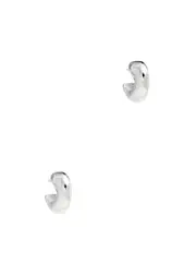 Agmes Small Dahlia Sterling Silver Hoop Earrings - One Size One Size