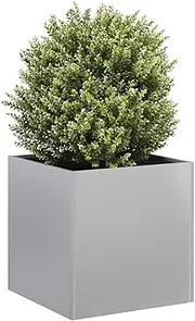 Raised Garden Bed, Elevated Planter Box Plant Container 40x40x40 cm Galvanised Steel