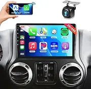 [2GB+64GB] Android 13 for Jeep Wrangler JK Compass Grand Cherokee Dodge Ram Radio, 10.1 Inch Touch Screen with Wireless Carplay/Android Auto/GPS/Backup Camera