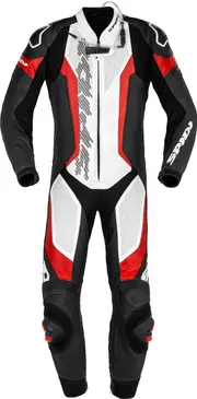 Spidi Laser Pro, leather suit 1pcs. perforated , color: Black/White/Red , size: 50