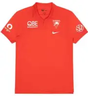 Sydney Swans 2025 AFL Mens Players Polo Shirt Sizes S-5XL BNWT