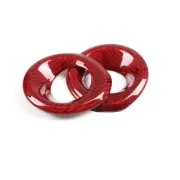 Red Real Carbon Fiber Door Speaker tweeter Cover For T-oyota S-upra 2019-2022