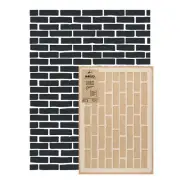 GEOMETRIC reusable PLASTIC STENCIL Template 25.6" x 37.4" Allover BRICK WALL #3
