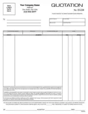 500 Quotation Forms / 8.5 x 11 / 2 Part Carbonless / TMG084