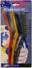 3pcs LARGE WIRE CLEANING BRUSH SET Steel Nylon Brass Metal Cleaning Tools