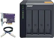 QNAP TL-D400S-US 4 Bay SATA 6Gbps JBOD Storage Enclosure, Includes QXP PCIe Card for 1 x SFF-8088