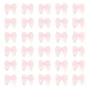200 Pcs Mini Ribbon Bow 1" Mini Fabric Satin Ribbon Flower Bows, Light Pink