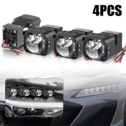 4x 2'' Bi-LED Mini Projector Lens Hi-Lo Beam White Headlights 80000LM Retrofit