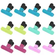 Chip Clips,12 Pack Food Clips,Bag Clips for Food Storage with Air Tight Seal Grip (3''x2.5'')