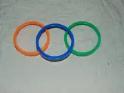 THREE MAGIC BULLET BLENDER RINGS - ORANGE/BLUE/GREEN