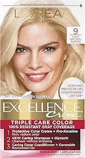 L'Oreal Paris Excellence Creme, 9 Light Natural Blonde, (Packaging May Vary)
