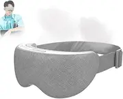 Rechargeable Steam Eye Mask With Bluetooth Music - Portable Steamer for Dry Eyes, Strain Relief, Dark Circles, Eye Bags, Improved Sleep - Grey