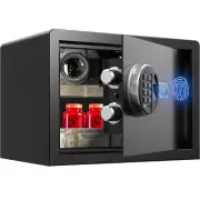 Smart Biometric Safe - (0.80 cu. ft.) Fingerprint Lock Box with Silent Mode, ...
